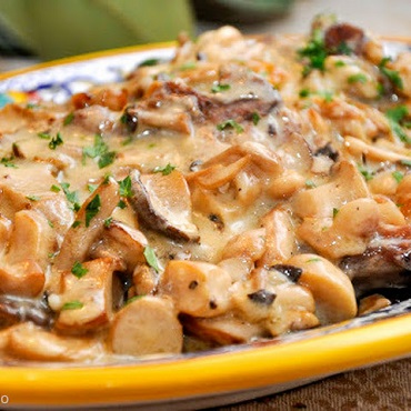 Recipe Chanterells and Prawns in Cream mushroom